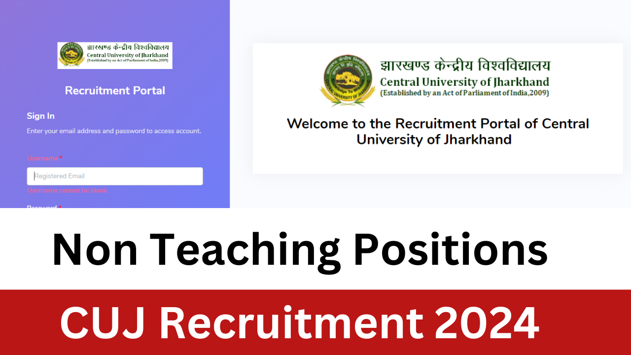 CUJ Non Teaching Recruitment 2024